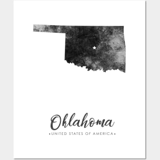 Oklahoma state map Posters and Art